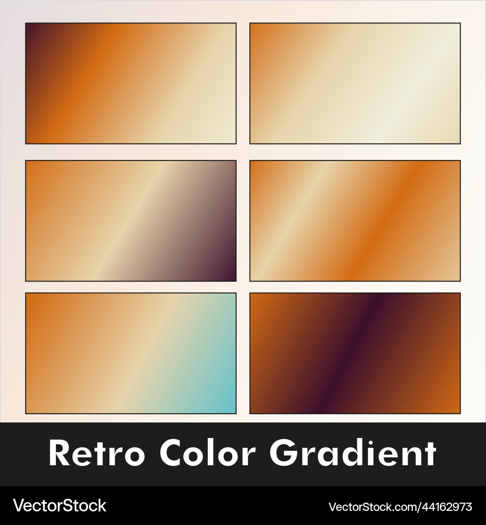 Retro color gradient vector image