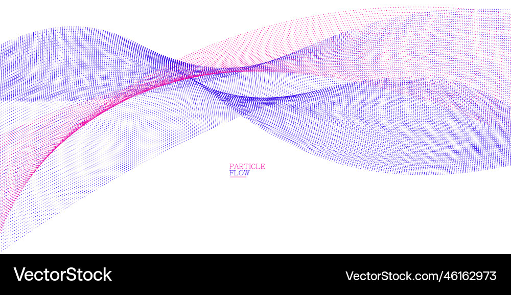 Smooth background with wave of flowing particles Smooth background with wave of flowing particles vector image