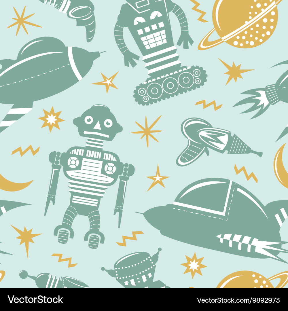 Space invaders background vector image