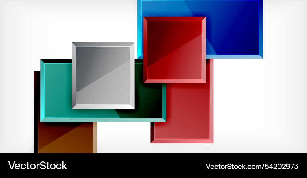 Square shape color abstract geometry Vector Image