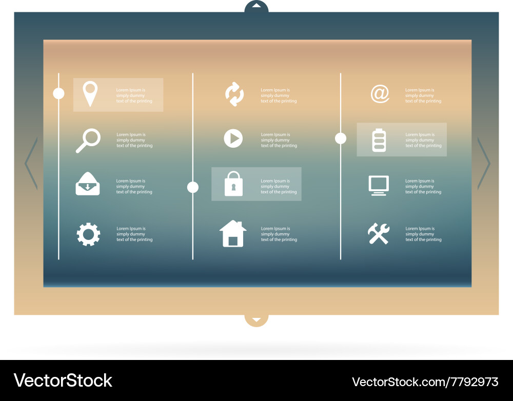 Web interface Vector Image