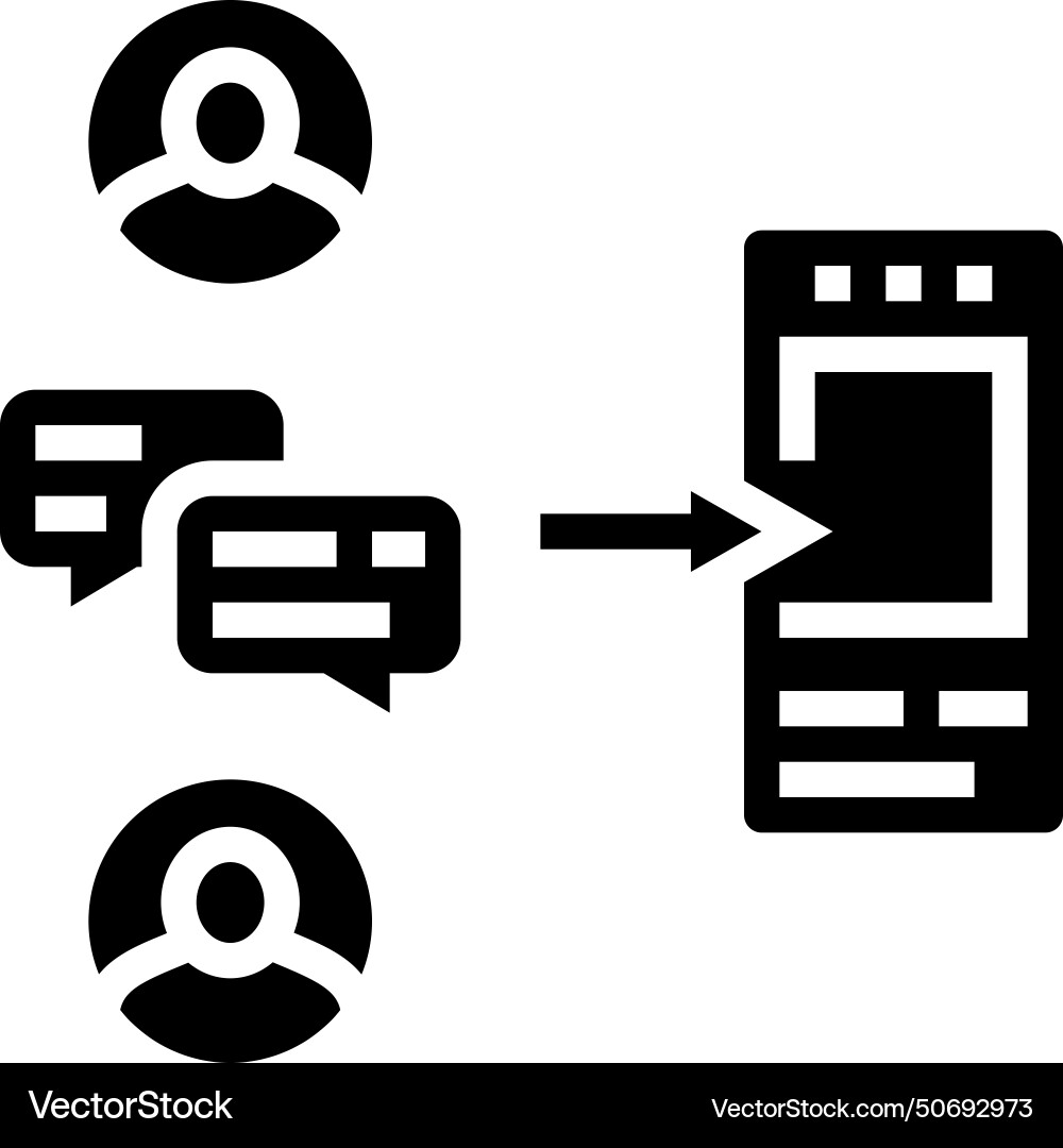 Wizard of oz testing ux ui glyph icon Wizard of oz testing ux ui glyph icon vector image
