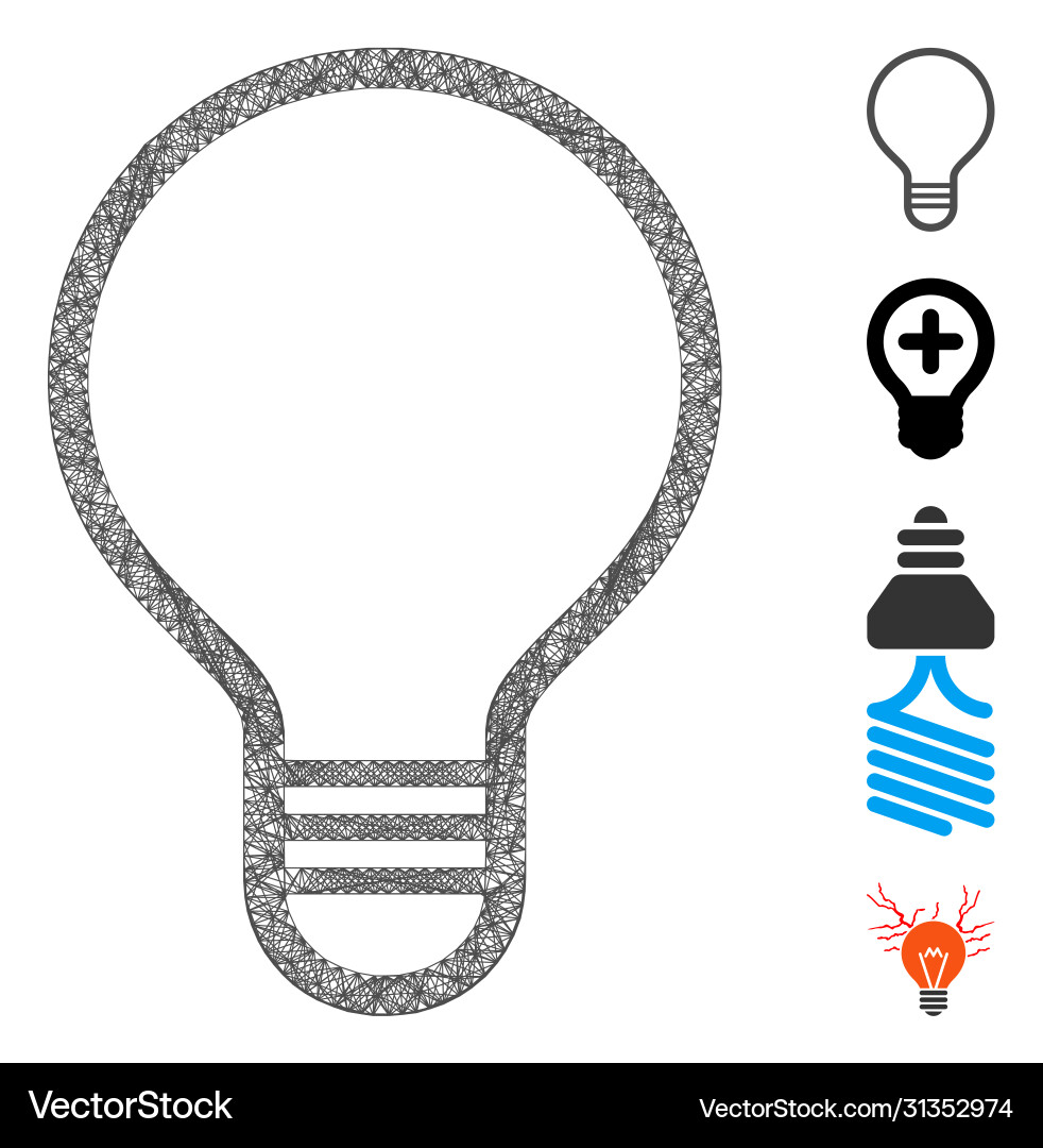 Bulb web mesh Bulb web mesh vector image