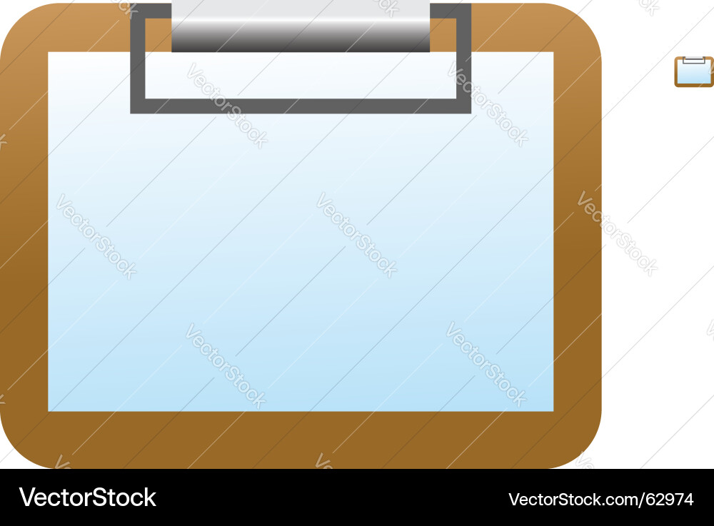 Clipboard with Blank List vector image