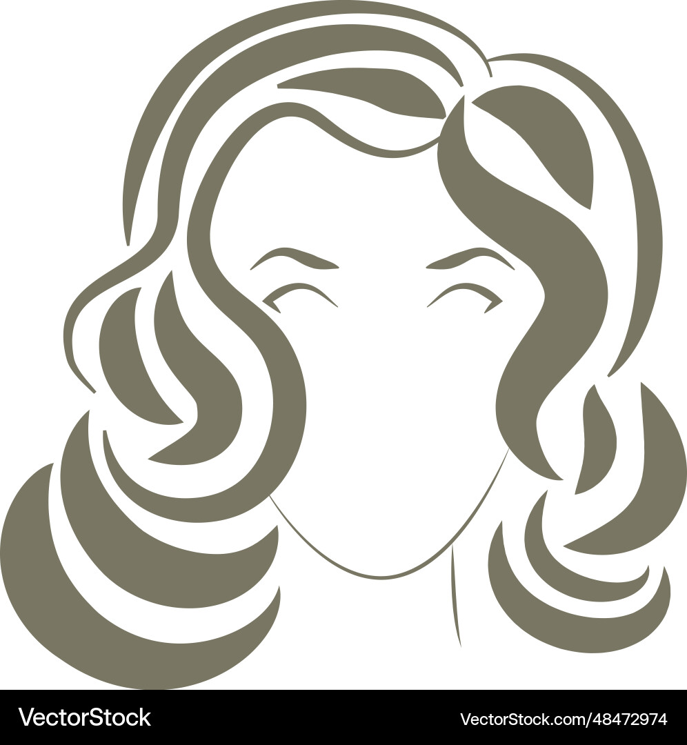 Frau Gesicht mit Frisur Logo Silhouette Frau Gesicht mit Frisur Logo Silhouette vektorbild
