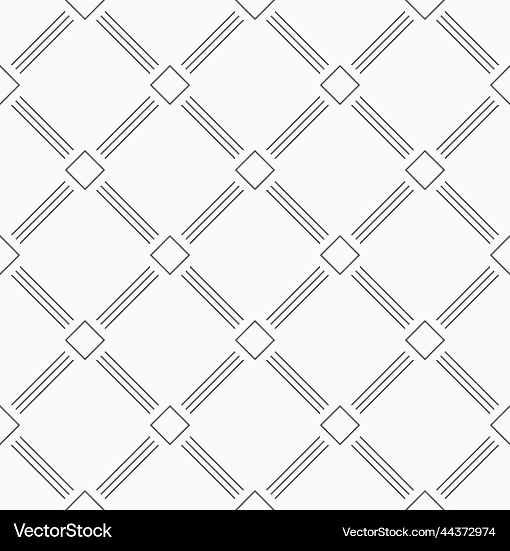 Seamless thin lines rhombuses pattern repeating vector image
