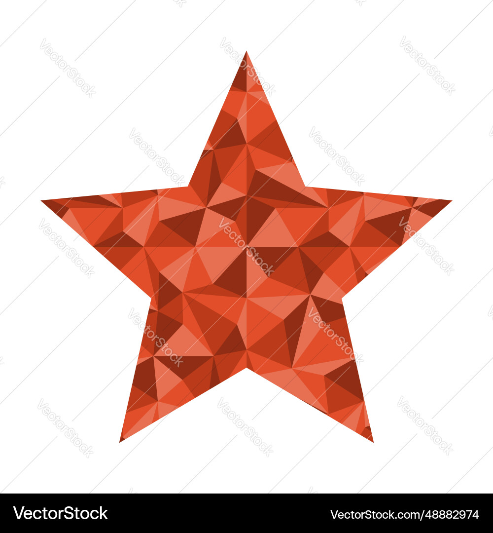 Simple five pointed red star with abstract Simple five pointed red star with abstract Vector Image