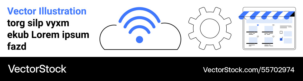 Wireless connectivity settings configuration Wireless connectivity settings configuration vector image