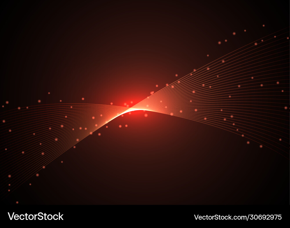Abstract background with glowing lines and dots Vector Image