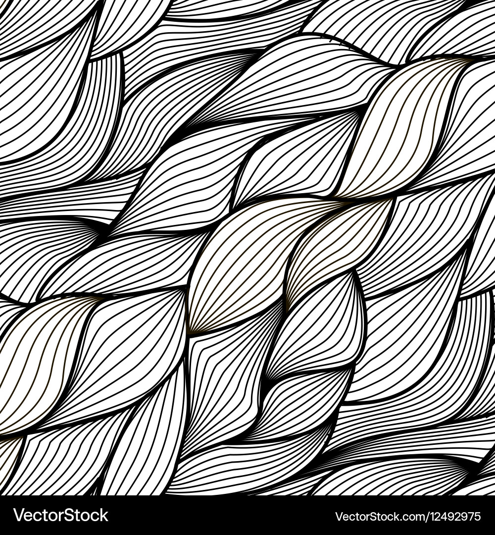 Abstract Wave Thread Pattern Vector Image