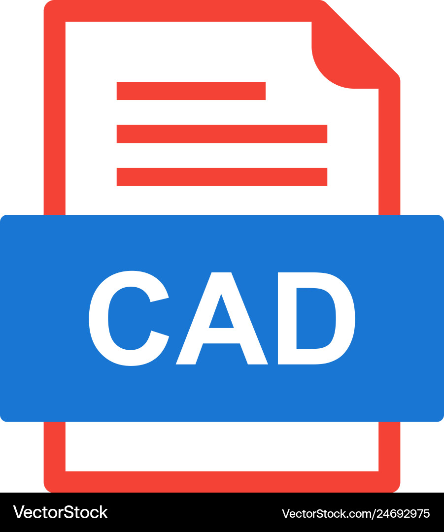 Cad file document icon Vector Image