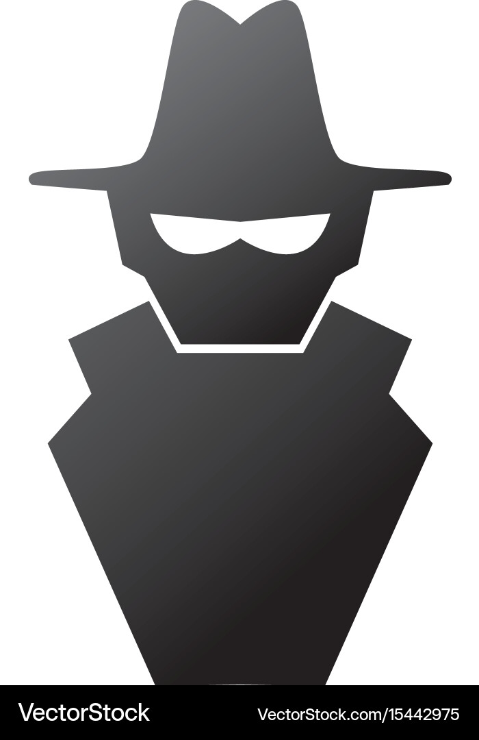Cybersecurity Hacker Icon vector image