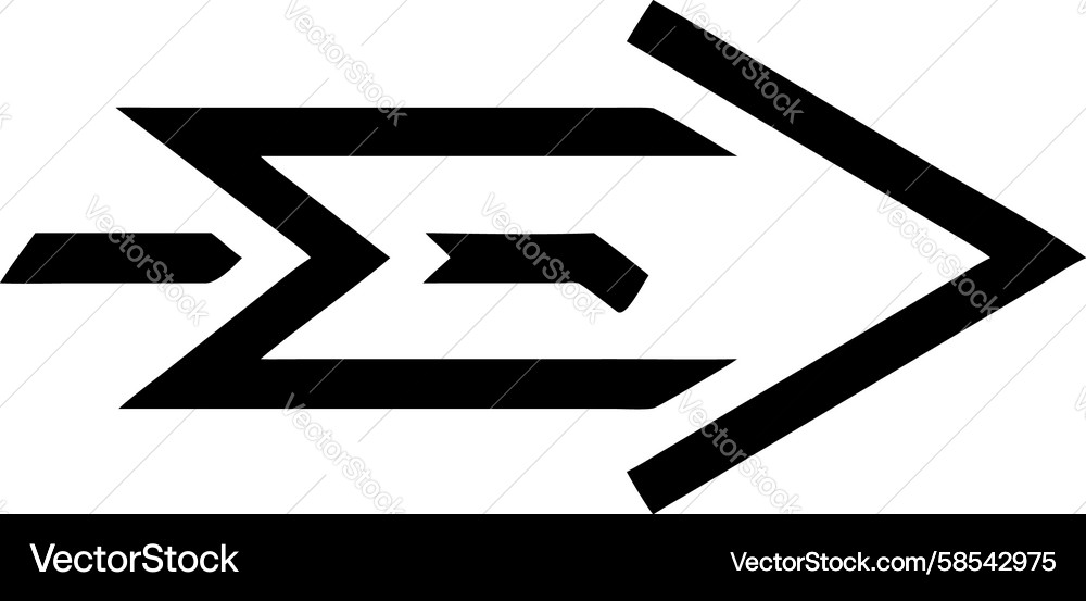 Dynamic Abstract Forward Arrow Icon Vector Image