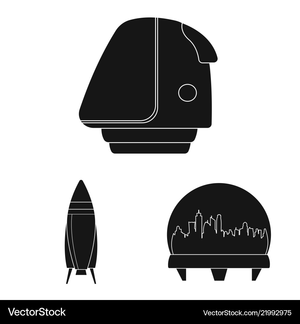 Isolated object of mars and space sign collection Isolated object of mars and space sign collection vector image
