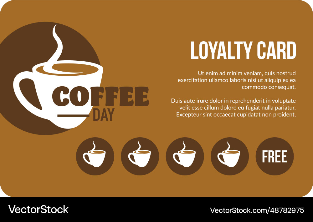 Loyalität Karte Kaffee Tag erhalten kostenlose Tasse aus Café Loyalität Karte Kaffee Tag erhalten kostenlose Tasse aus Café vektorbild