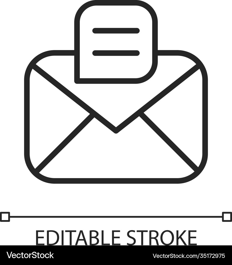 Message app pixel perfect linear icon Message app pixel perfect linear icon vector image