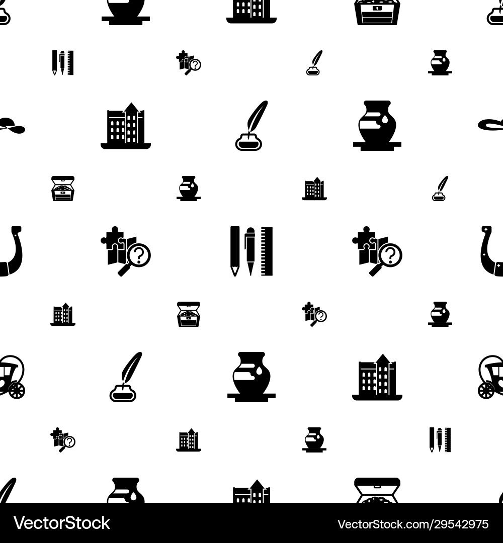 Old icons pattern seamless included editable Old icons pattern seamless included editable vector image