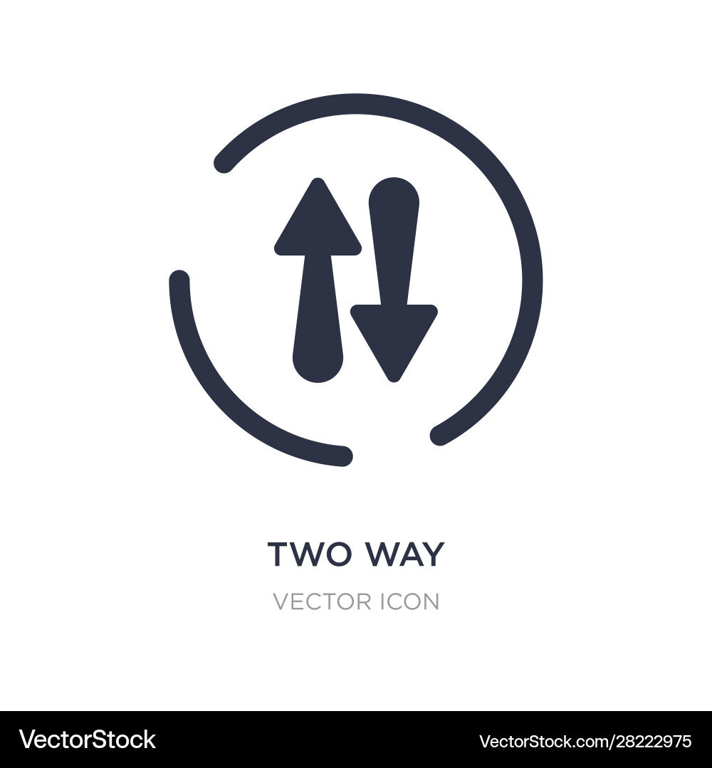 Two way icon on white background simple element vector image