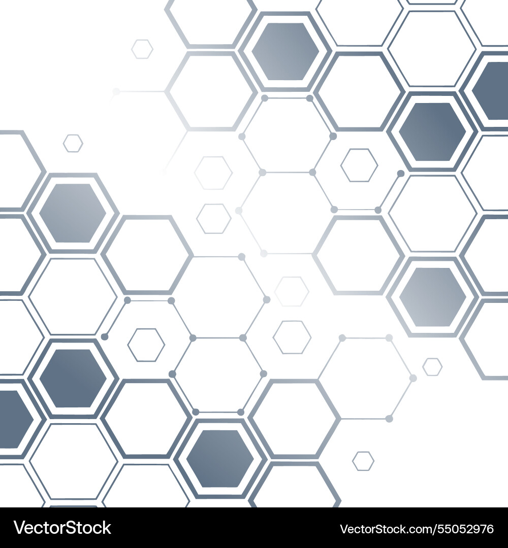 Abstract hexagonal pattern with interconnected lin Abstract hexagonal pattern with interconnected lin vector image