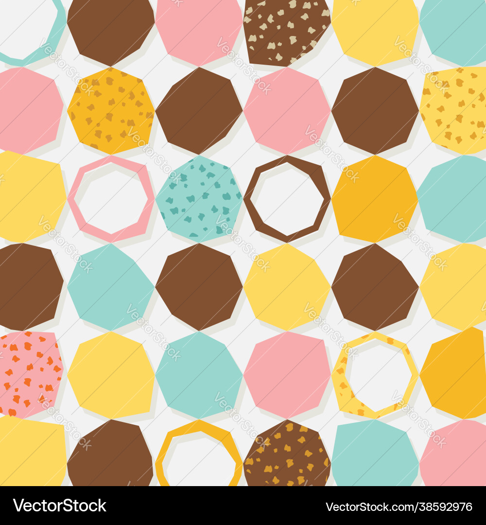 Abstract retro geometric hexagonal pattern Abstract retro geometric hexagonal pattern vector image