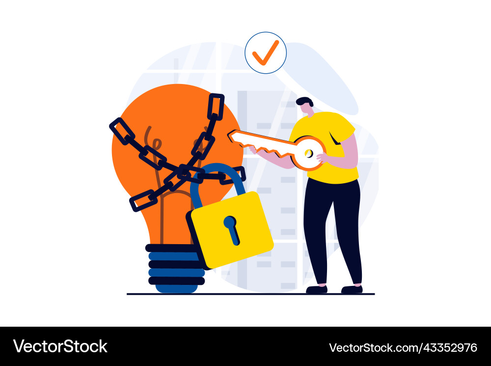 Finding solution concept with people scene in flat Finding solution concept with people scene in flat vector image