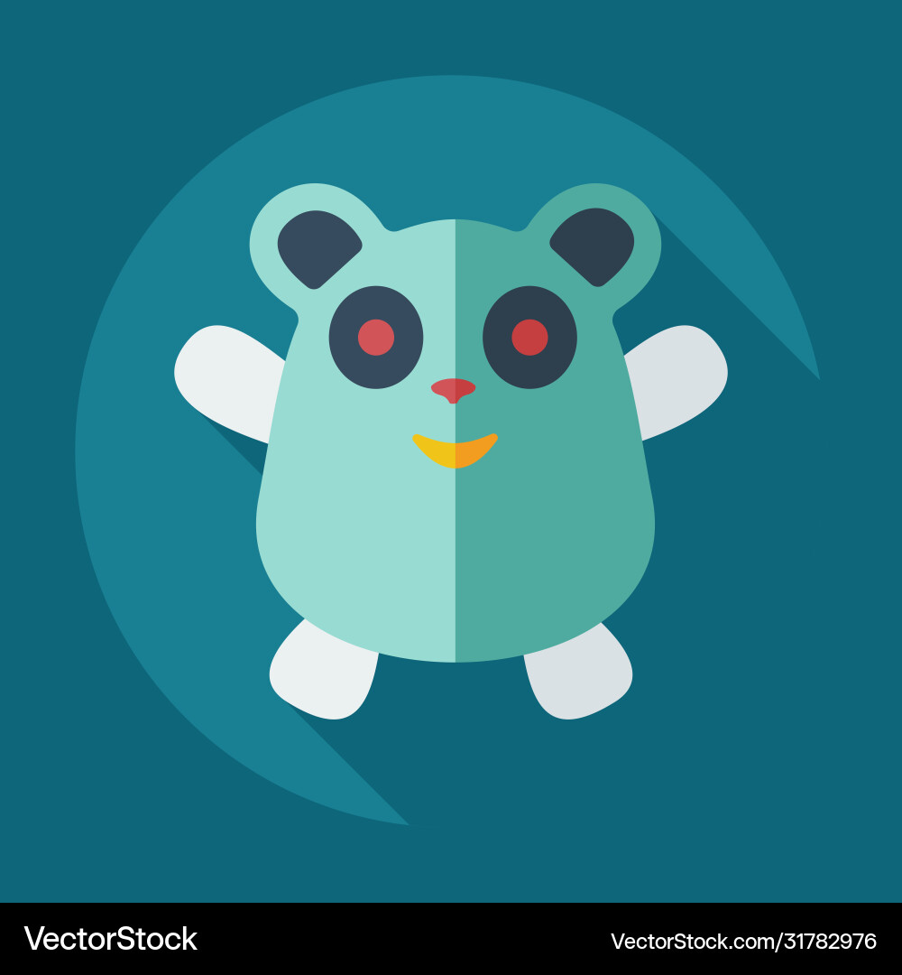 Flat modern design with shadow icons pandas Vector Image