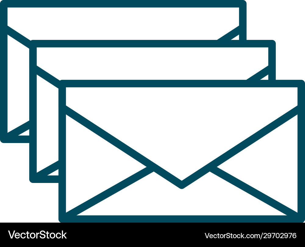 Isolated envelope message line style icon vector image