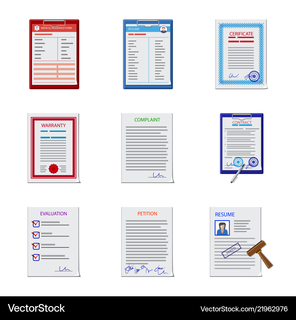 Isolierte Objekt von Form und Dokument-Icon-Set Isolierte Objekt von Form und Dokument-Icon-Set vektorbild