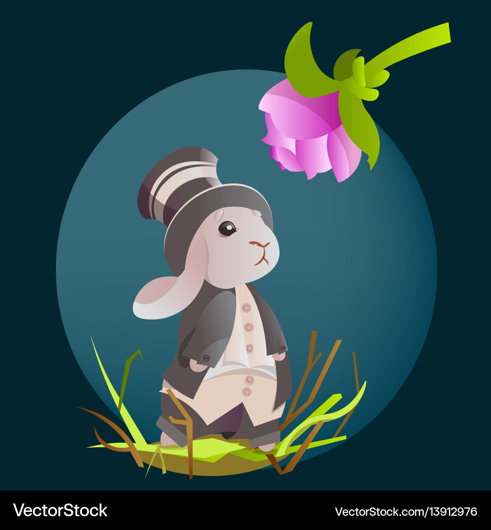 Set of easter chocolate egg hunt bunny basket Set of easter chocolate egg hunt bunny basket vector image
