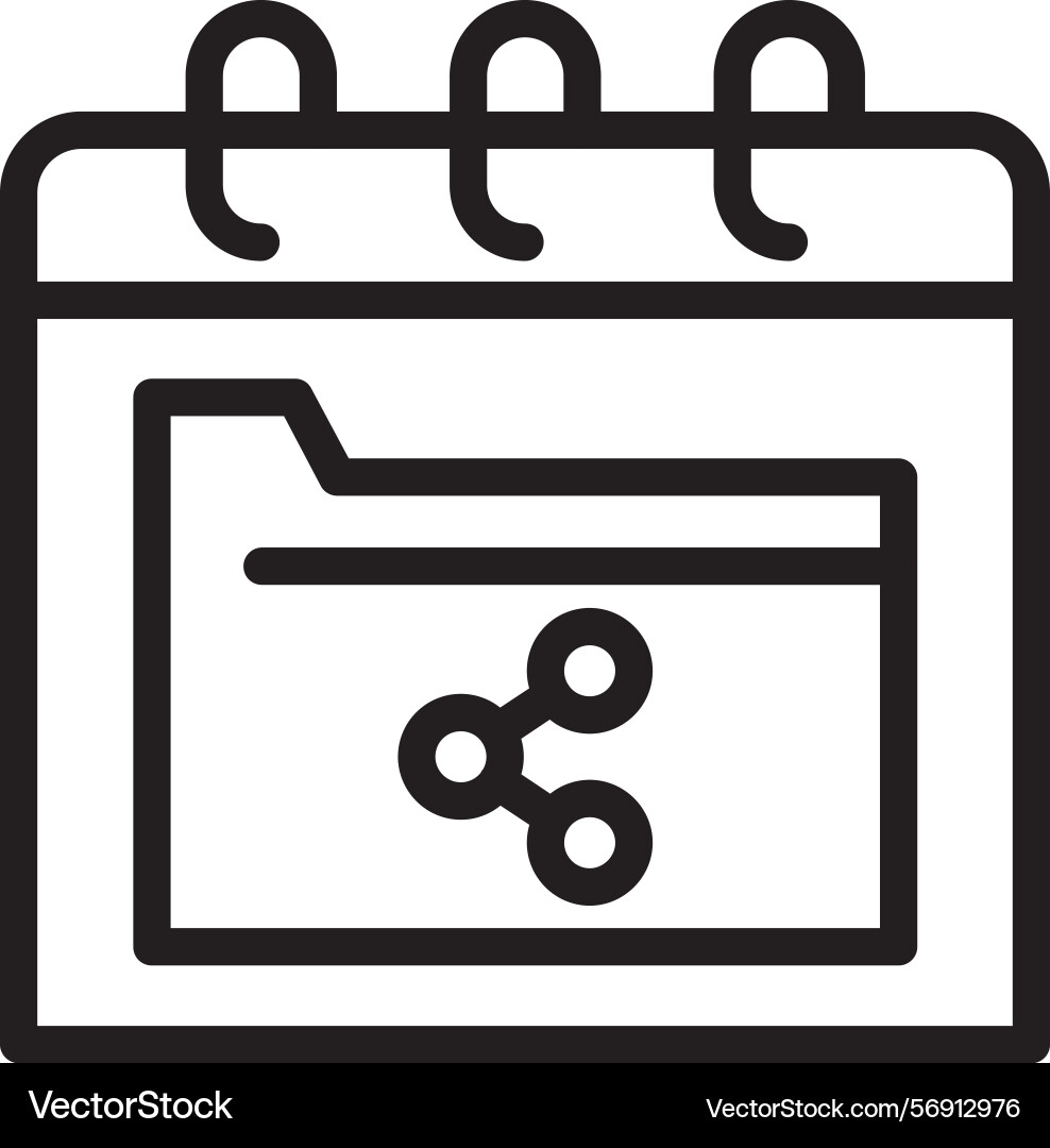 Shared linear style icon design Vector Image