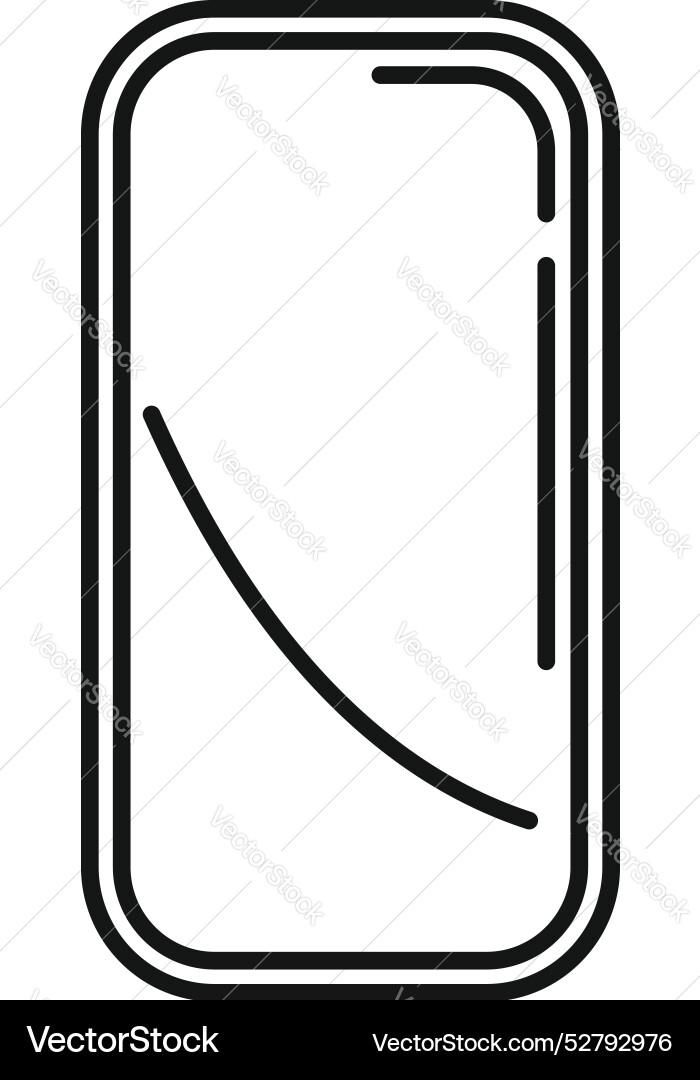 Smartphone showing decreasing graph icon outline Smartphone showing decreasing graph icon outline vector image
