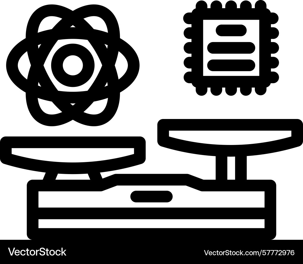 Supremacy quantum computer line icon Supremacy quantum computer line icon vector image