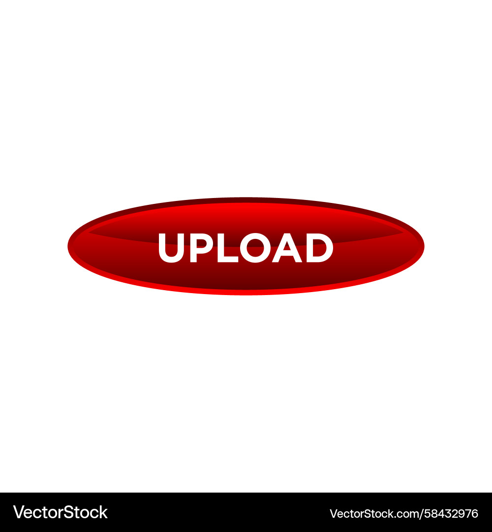 Upload Button Website Template Vector Image