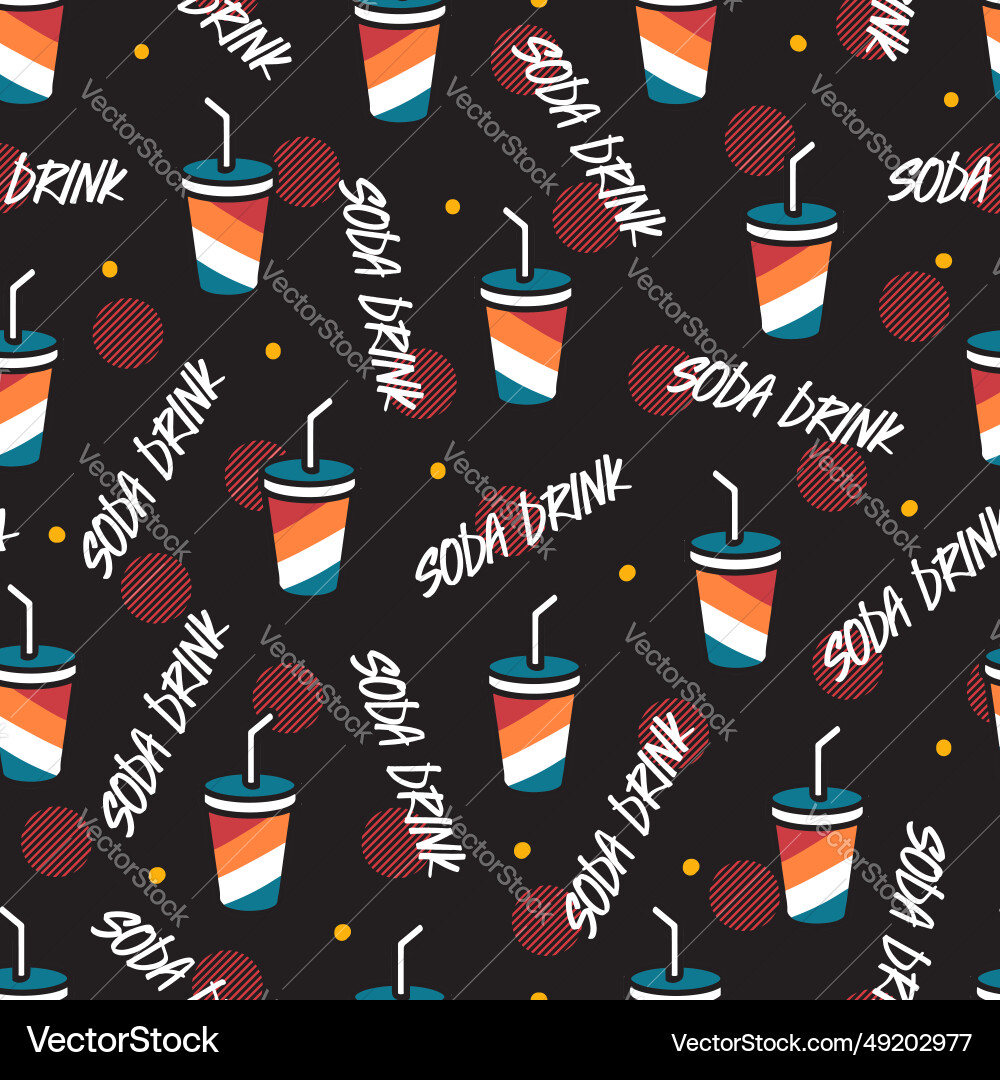 Abstract quench refreshing soda pattern Vector Image