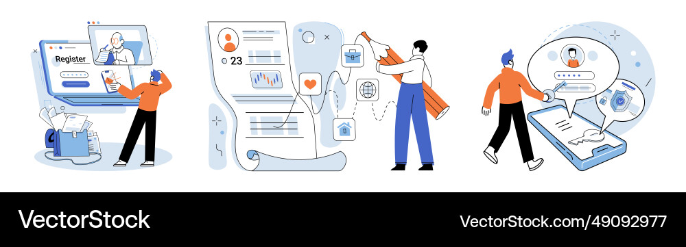Authentication the metaphor Authentication the metaphor vector image