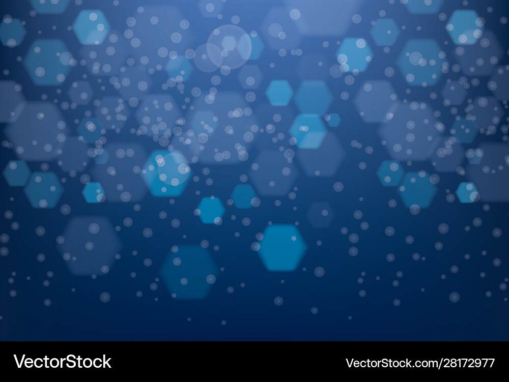 Background design with blue hexagon patterns Vector Image