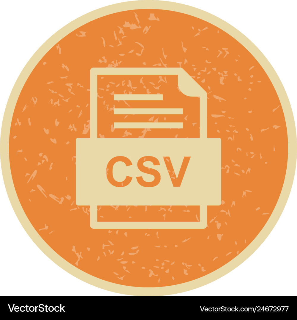 Csv file document icon vector image