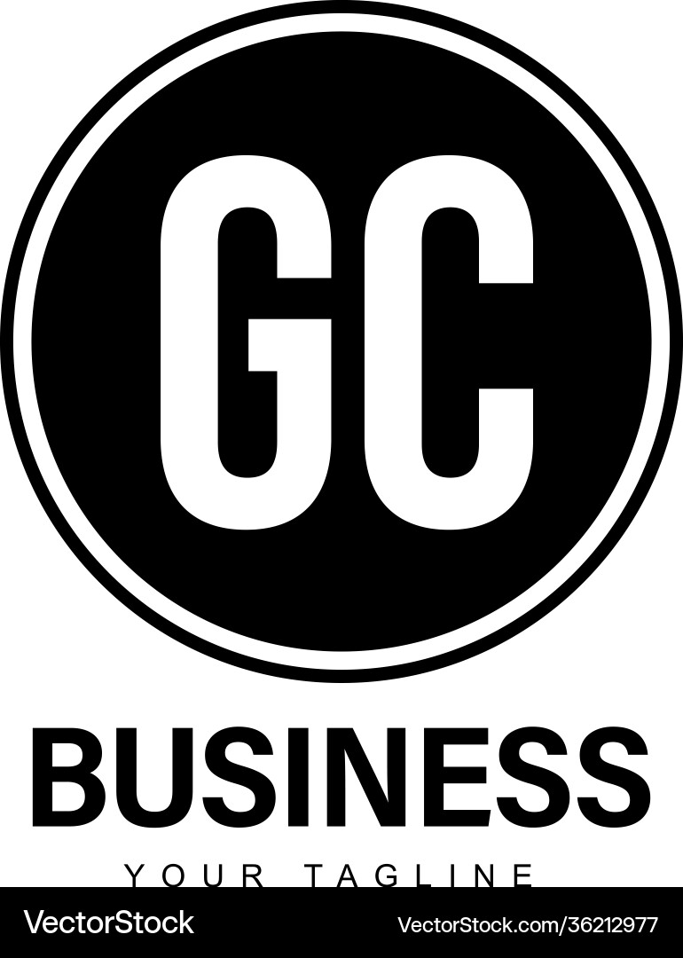 Gc initial a logo design with abstract style Gc initial a logo design with abstract style vector image