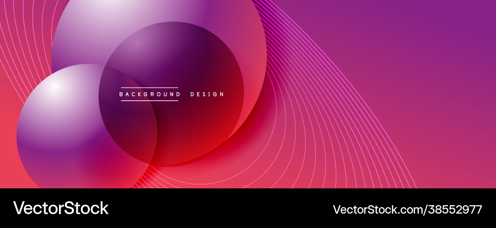 Gradient circles with shadows techno Gradient circles with shadows techno vector image