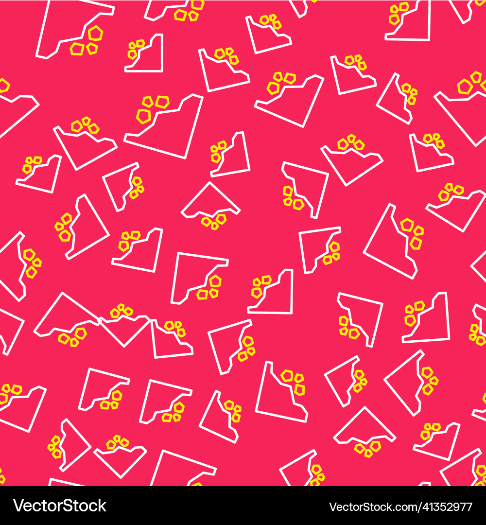 Line landslide icon isolated seamless pattern Line landslide icon isolated seamless pattern Vector Image