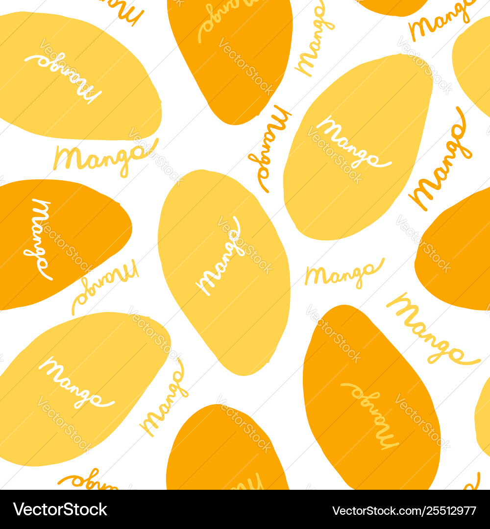 Mango seamless pattern for your design Vector Image