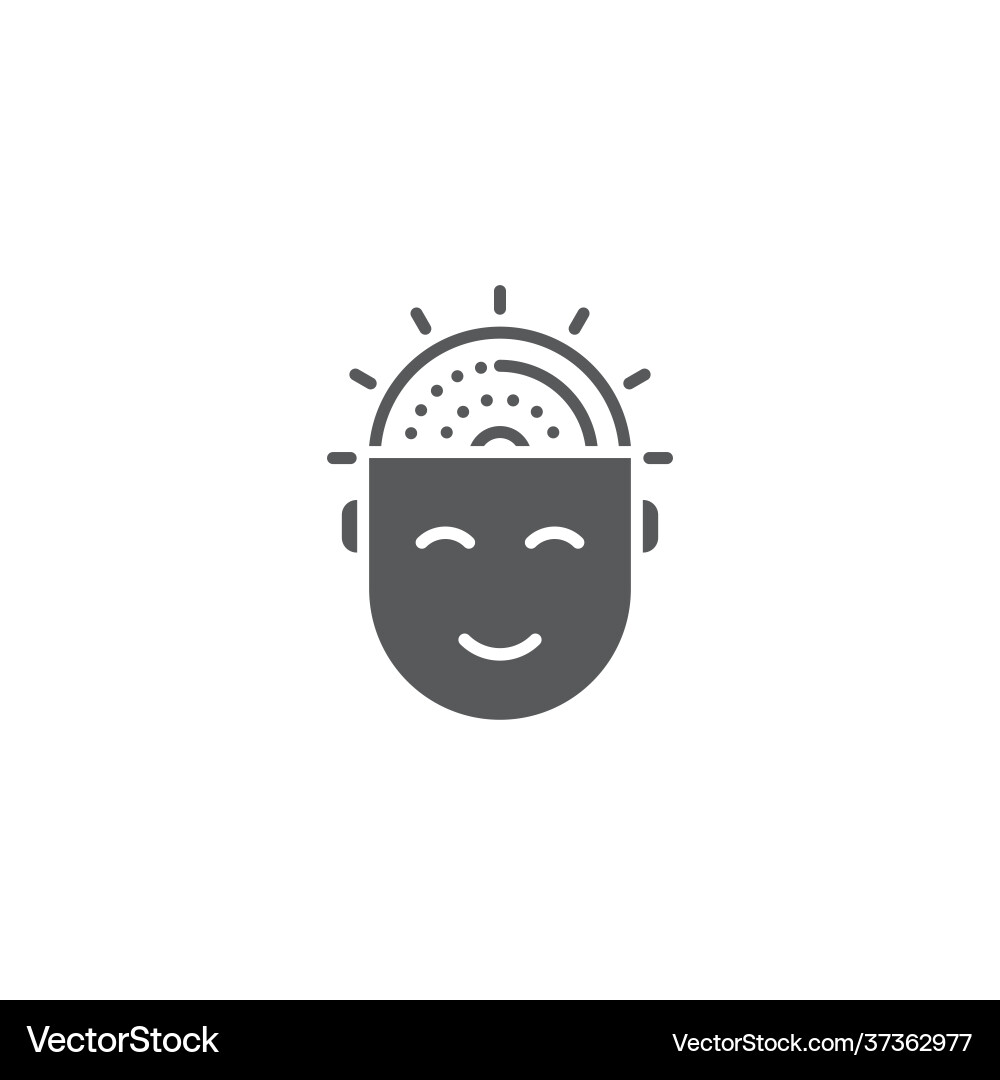 Mental health line icon outline logo linear Mental health line icon outline logo linear vector image