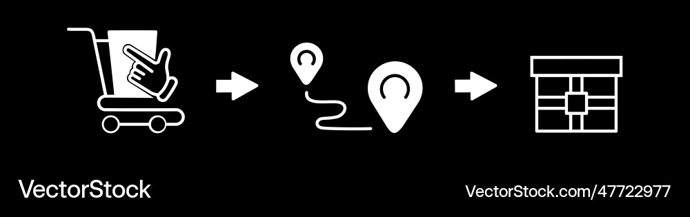Outline icons set about click and collect Outline icons set about click and collect Vector Image