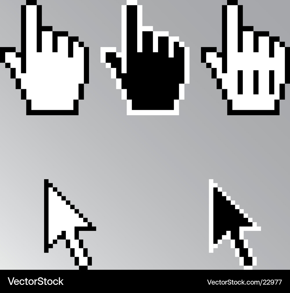 Pointer Icons vector image