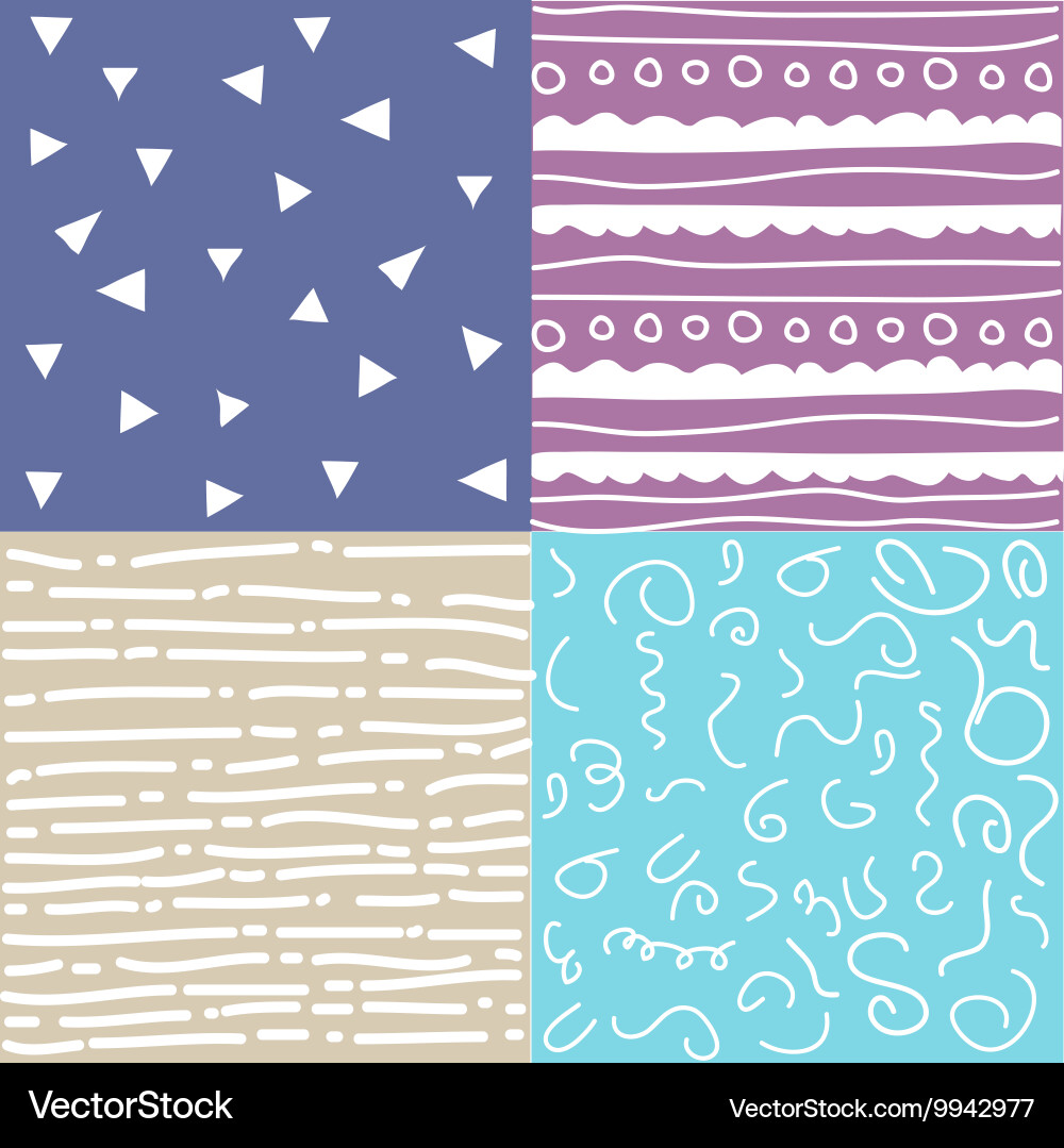 Set of seamless patterns Vector Image