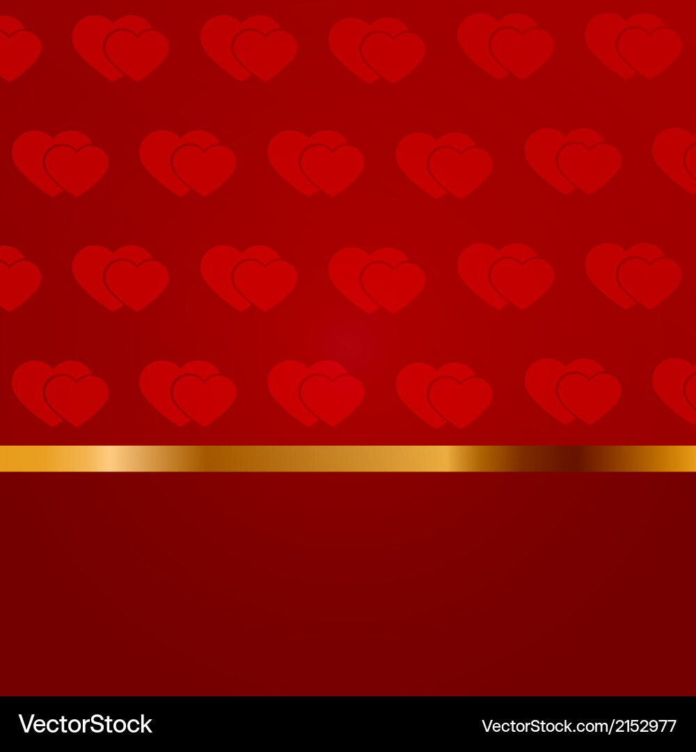 Valentines day blank with pattern of hearts Vector Image