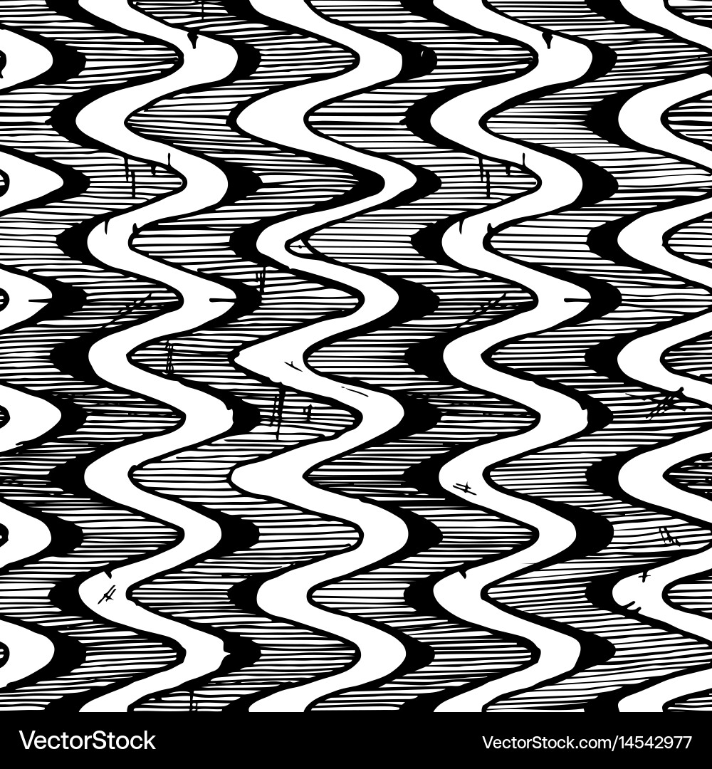 Wavy Stripe Pattern vector image