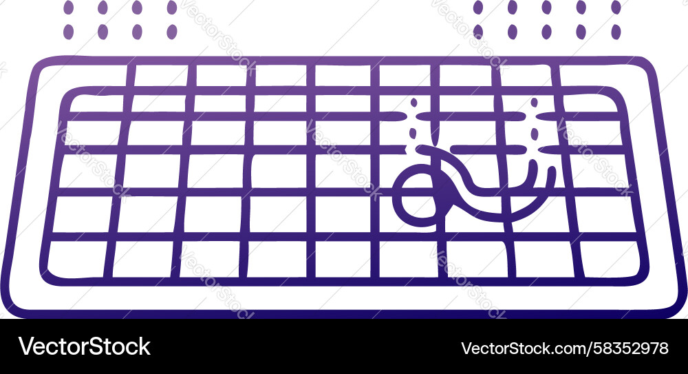 Cybersecurity Keyboard with Lock Vector Image