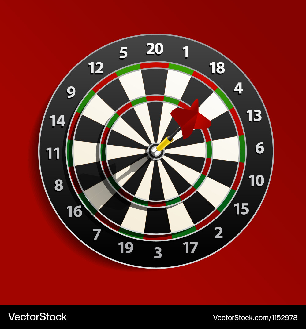 Dartboard Target with Precise Aim vector image