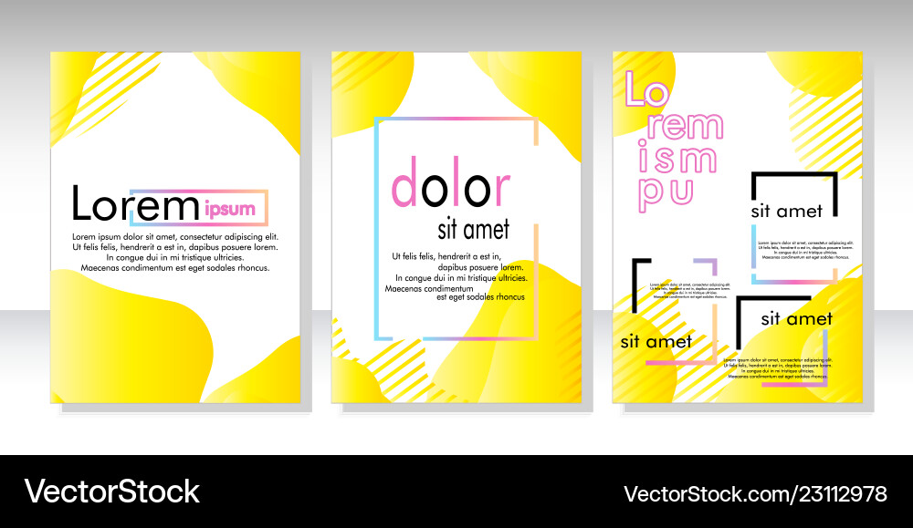 Dynamic style banner design set with fluid Dynamic style banner design set with fluid vector image